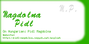 magdolna pidl business card